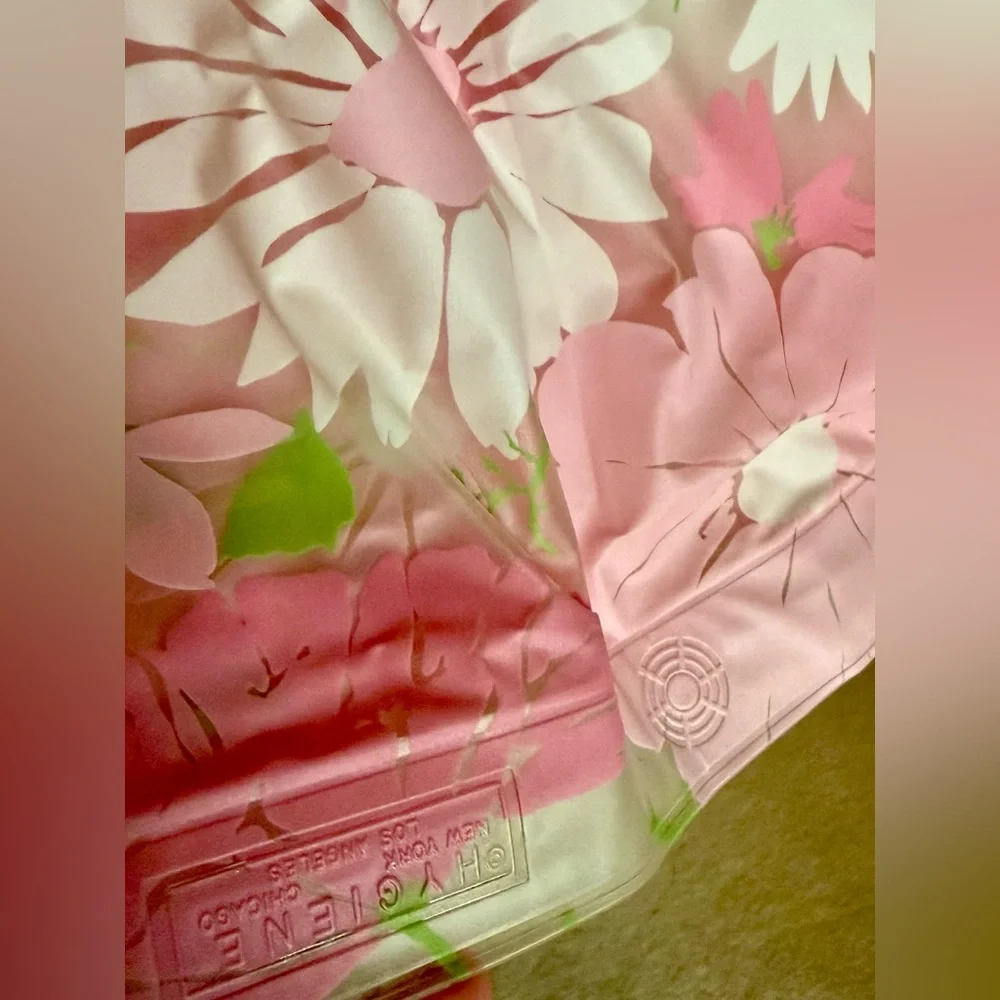 NEW - Authentic Vintage 1950’s Worth Pink and White floral Shower Curtain